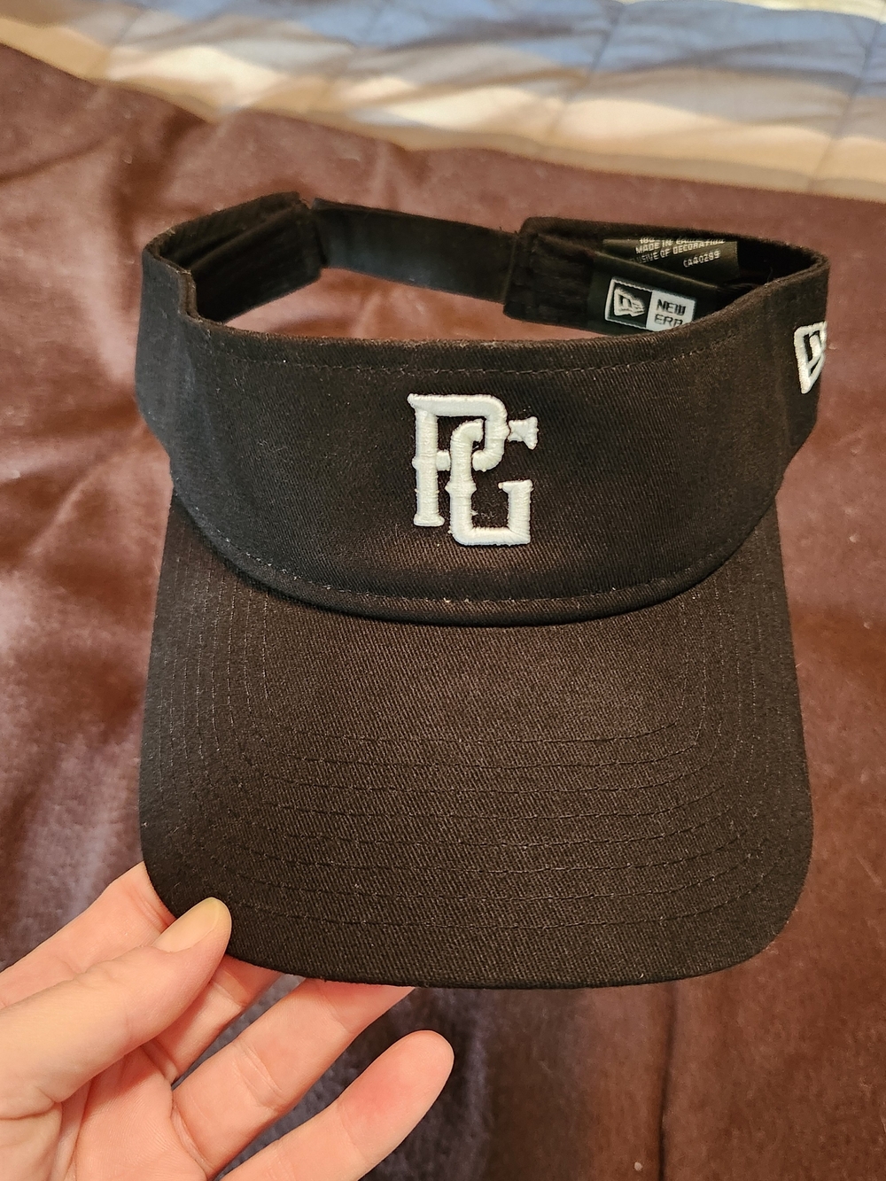 Perfect Game New Era Black Strapback Hat with White Logo Patch